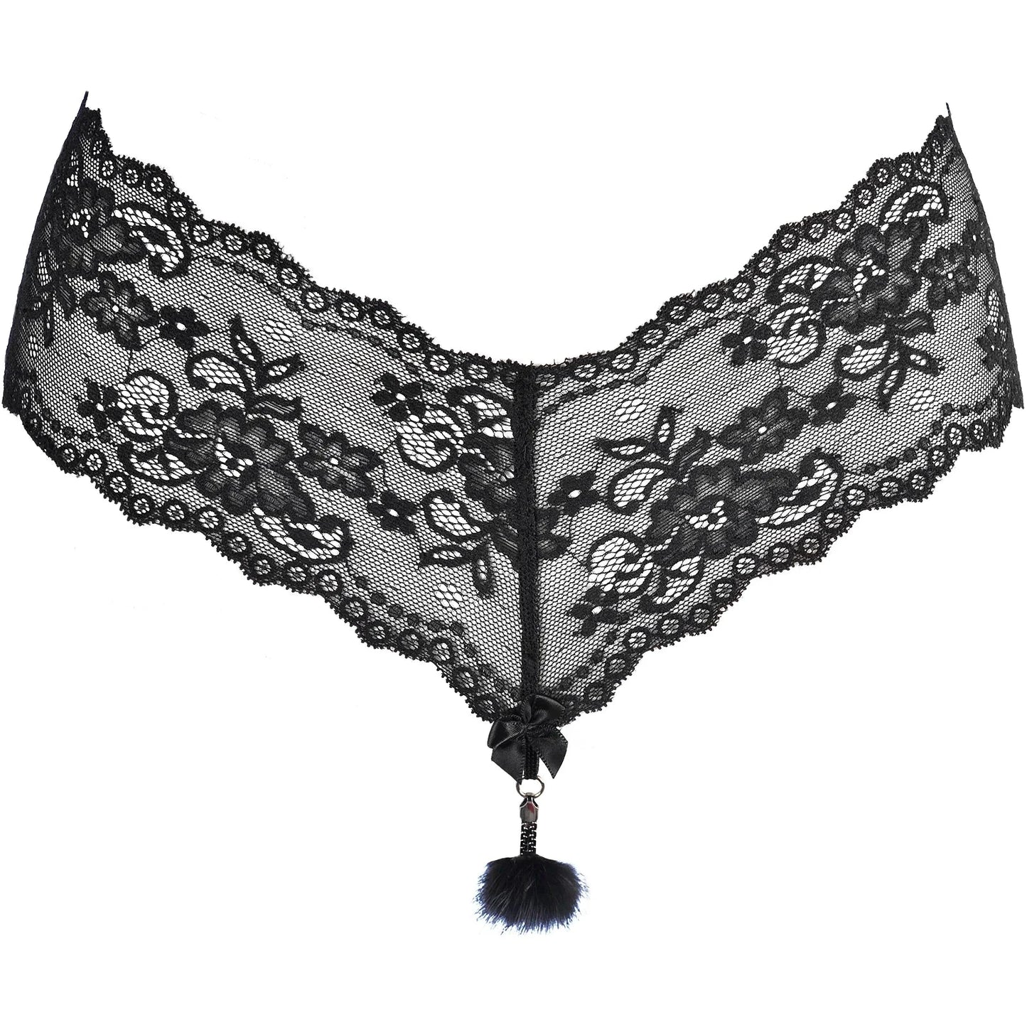 Ultra Sexy Fur Chain Lace String Panty Axami Pussycat by Axami Lingerie