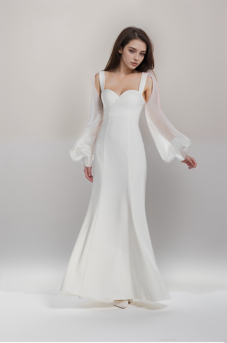 Celestine Form Sculpted Mermaid Bridal Gown