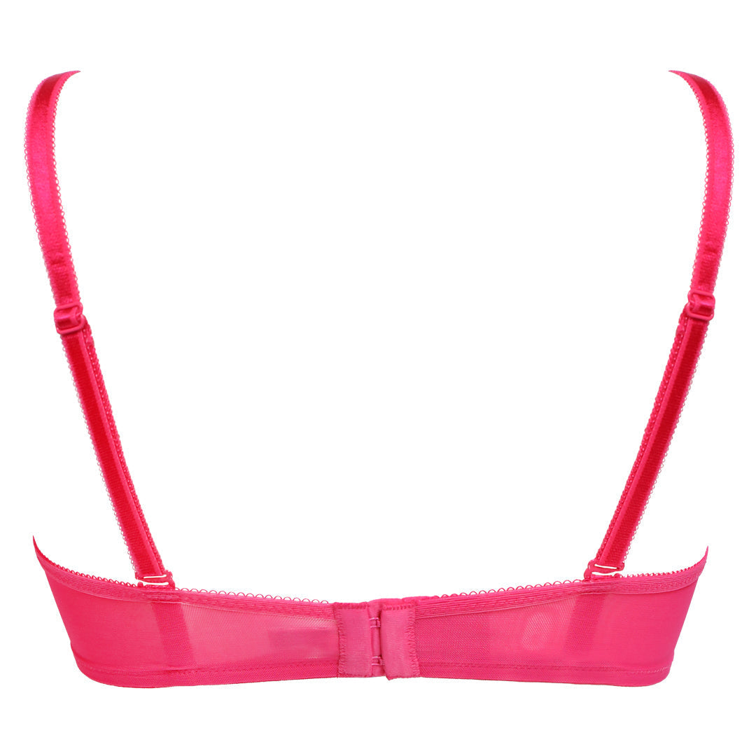 Gossard Glossies Lace Hot Pink Sheer Molded Bra