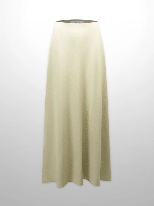Crinkle Cotton Skirt 37"-Tan by Hailey