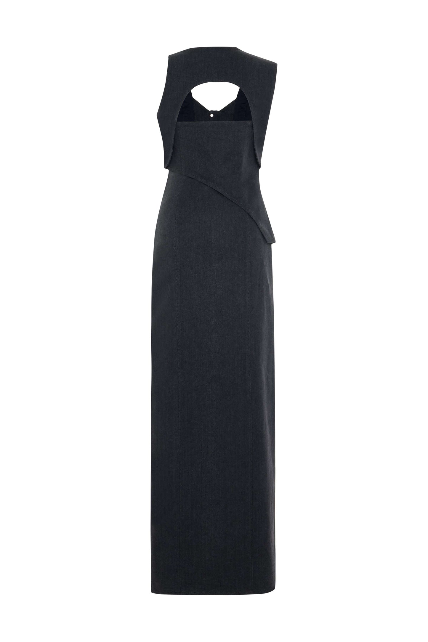 JENDUE Raffinato Dress - Denim Cut-Out Maxi Dress
