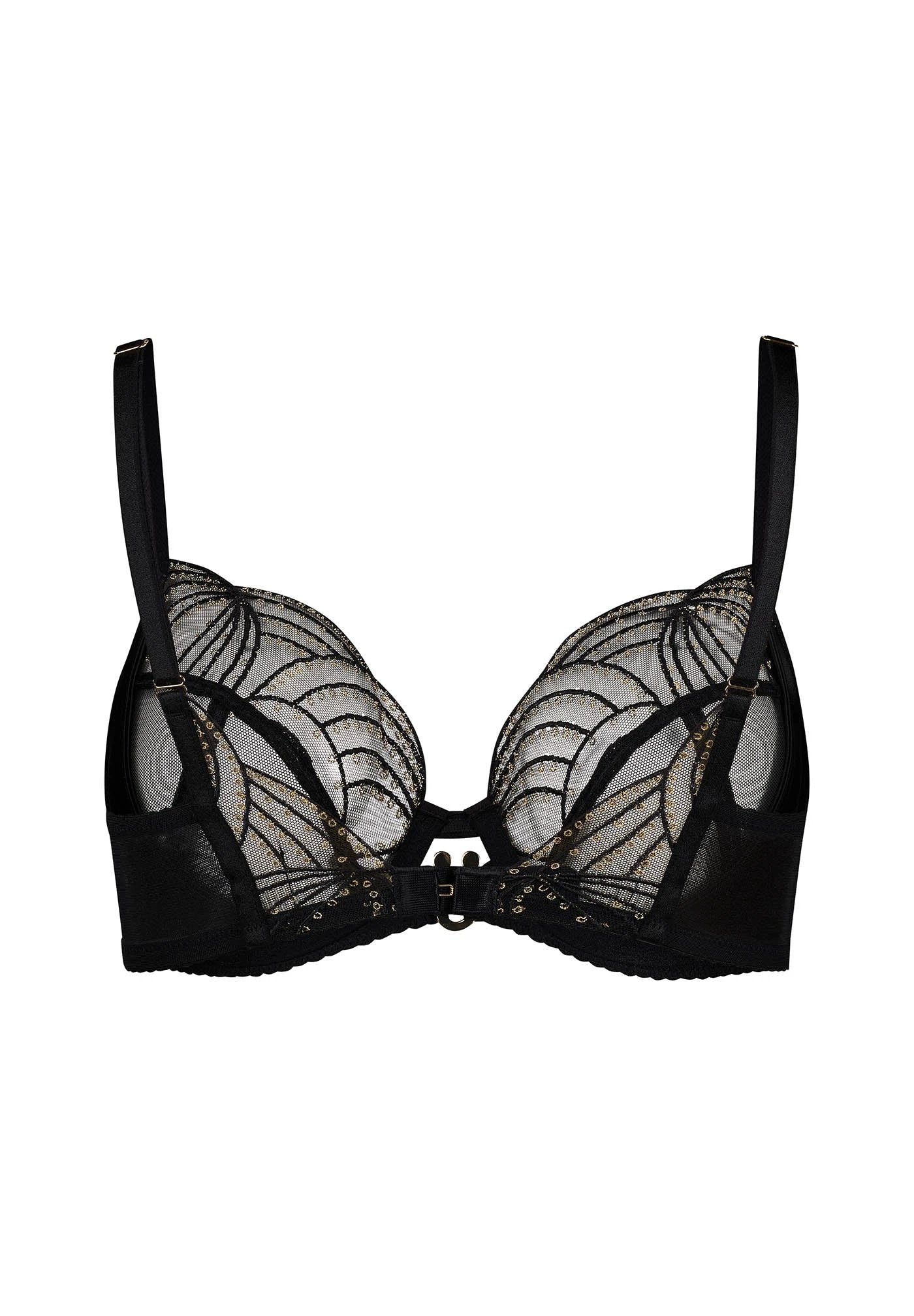 Gossard Viva Black Sheer Plunge Bra by Gossard Lingerie