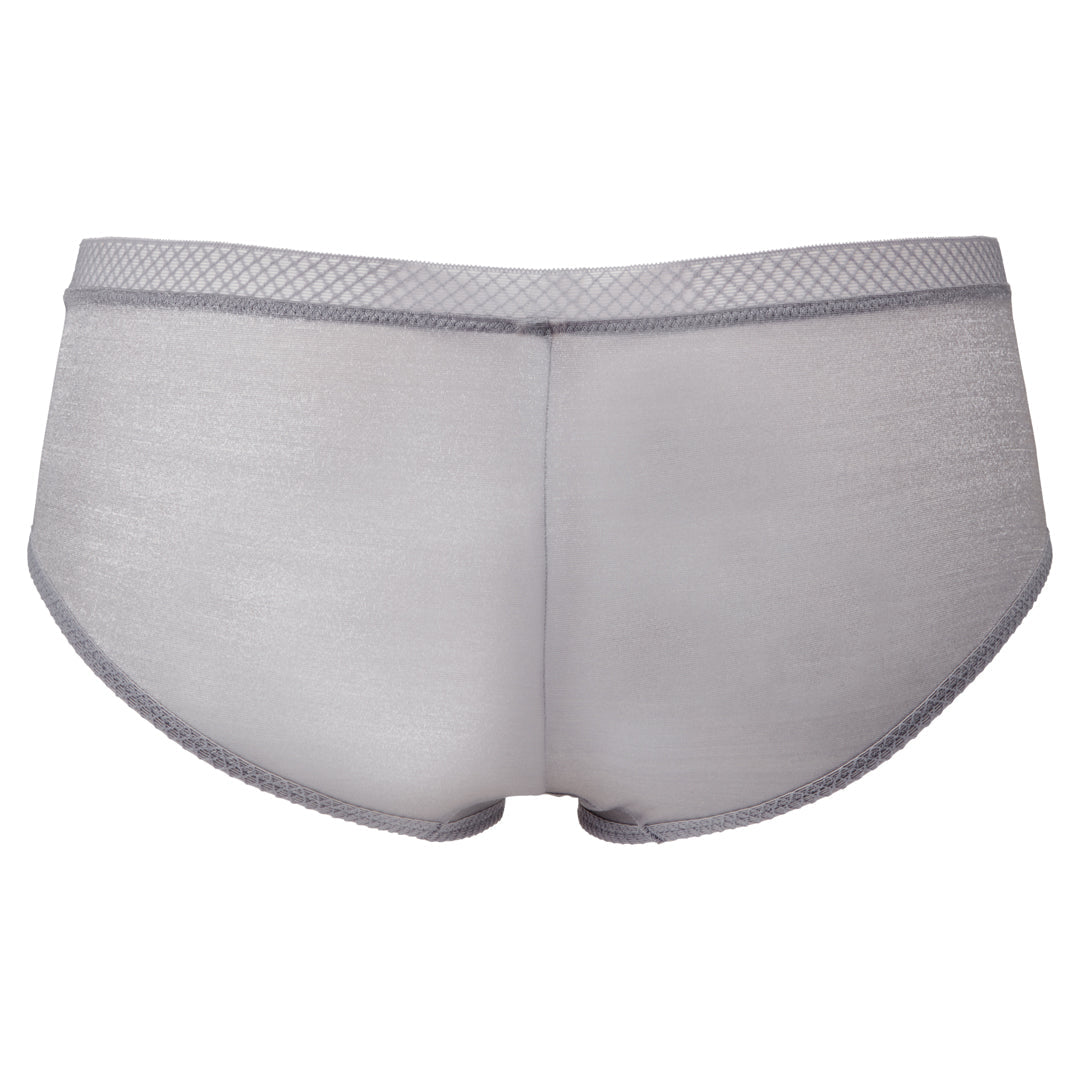 Gossard Glossies Silver Sheer See Through Shorts Panty