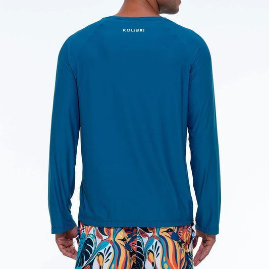 Ultralight UPF Activity Shirt | Mens Long-Sleeve UV Sun Protection | Deep Ocean by Live Kolibri