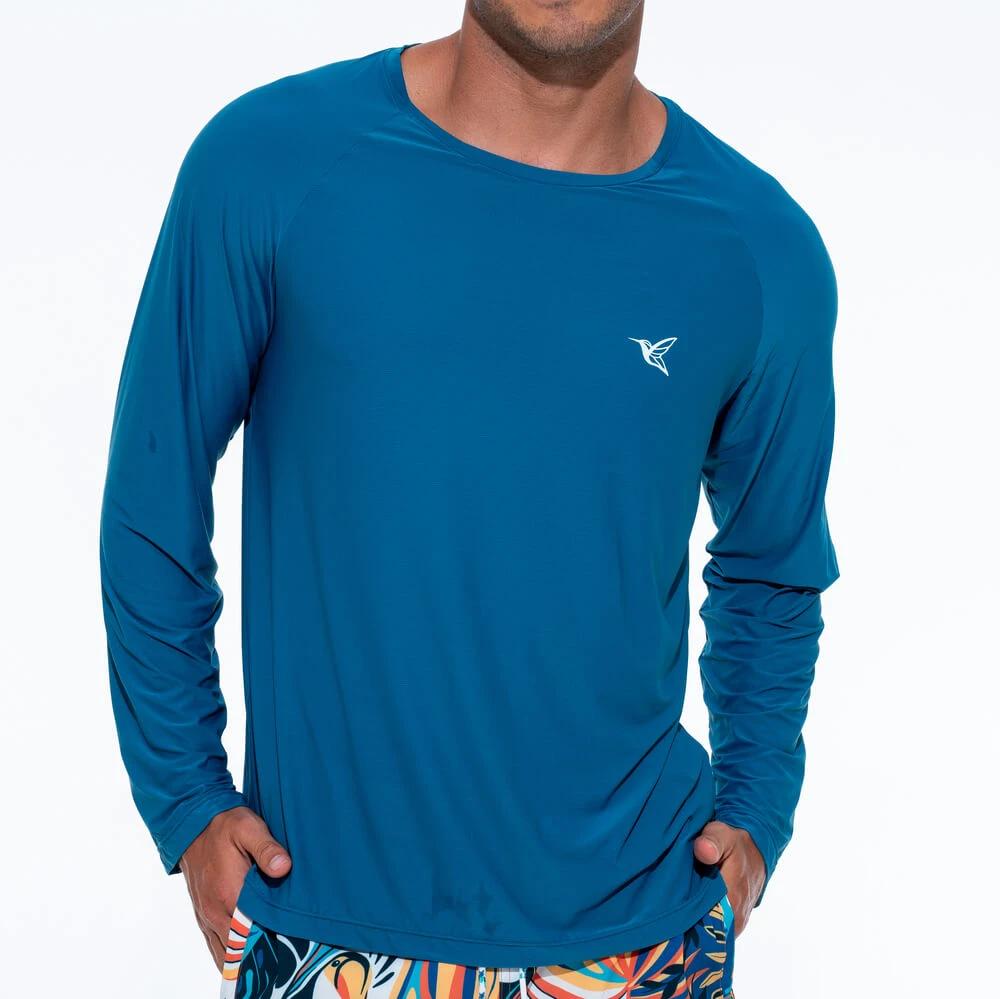 Ultralight UPF Activity Shirt | Mens Long-Sleeve UV Sun Protection | Deep Ocean by Live Kolibri