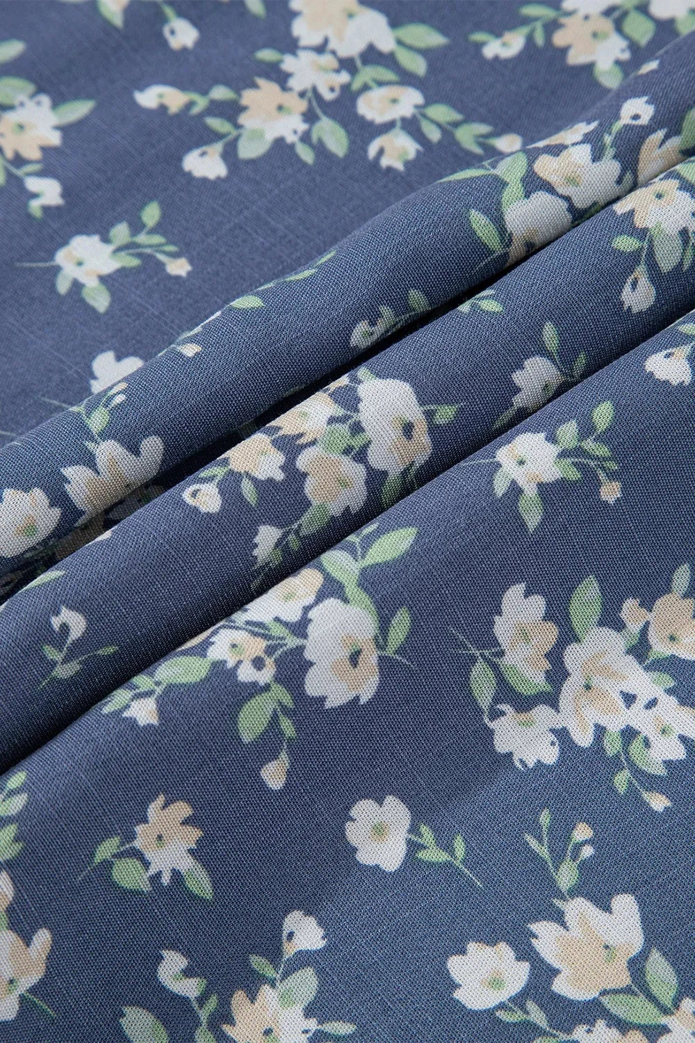 Floral Spaghetti Strap Frilled V Neck Tiered Midi Dress by Trendsi