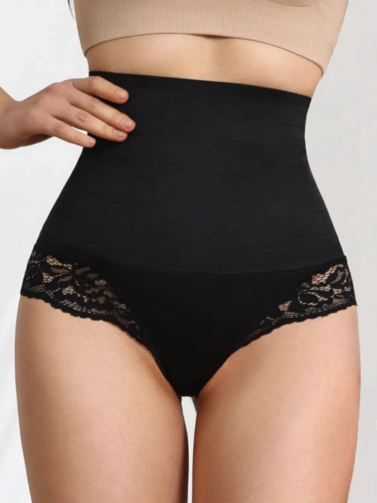 Lace Detail High Waist Shaping Panty by Trendsi