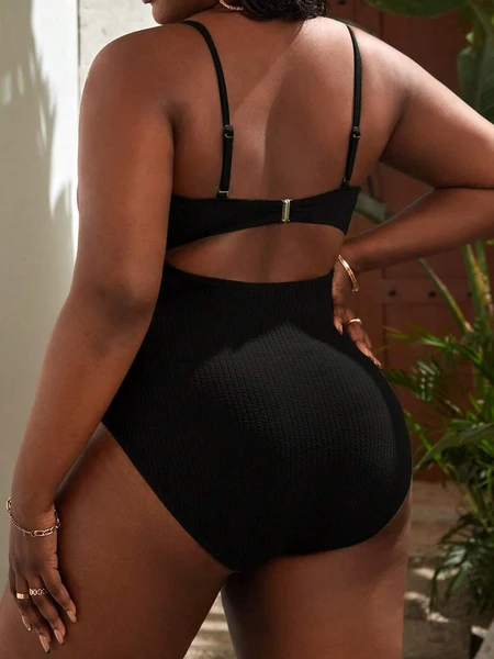 Twist-Front Cutout Swimsuit