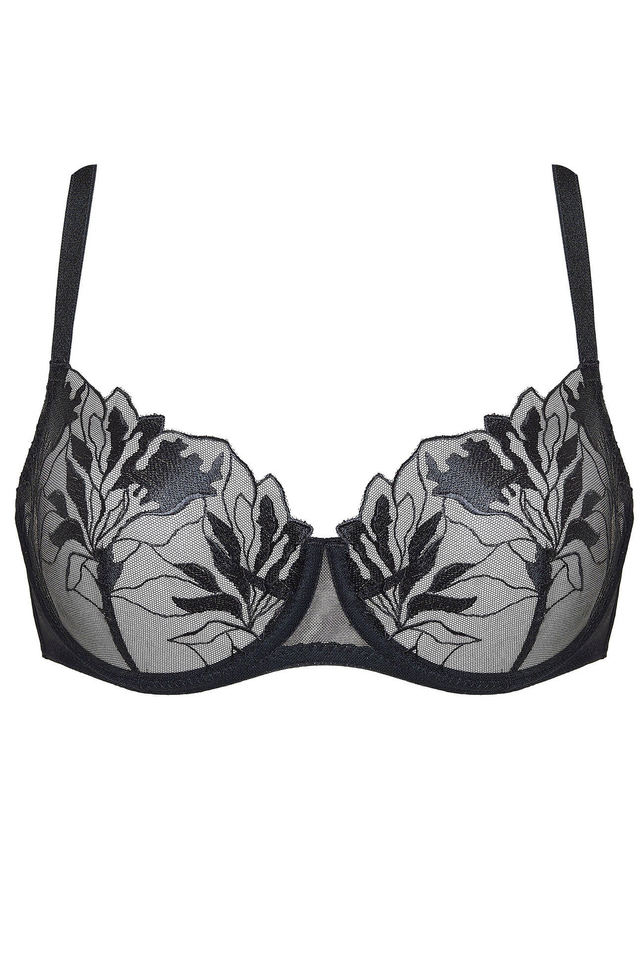 Transparent Demi Bra Gorteks Coco Black-2