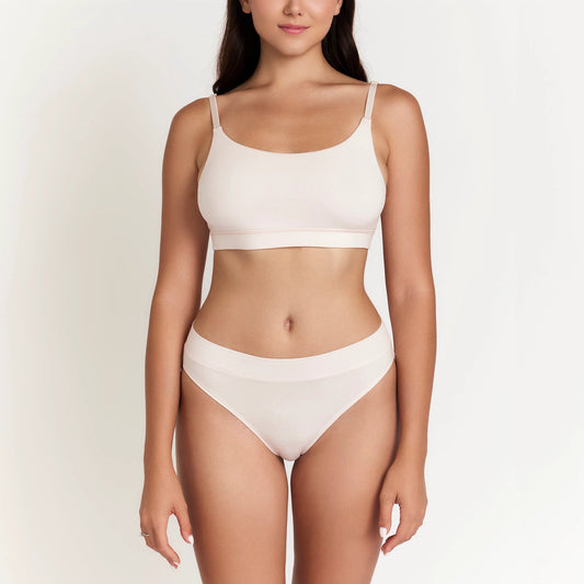 Scoop Organic Egyptian Cotton Bralette - Ultra-Soft, Breathable, and Hypoallergenic for Sensitive Skin by Net Positive