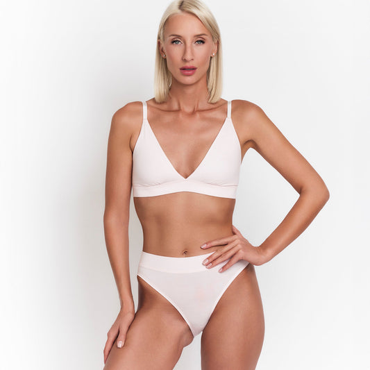Indulge Organic Egyptian Cotton Triangle Bralette - Hypoallergenic Ultra-Soft Breathable Design For Sensitive Skin