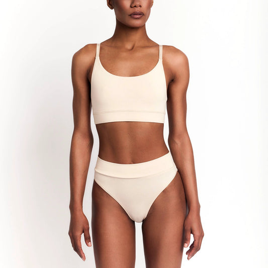 Organic Egyptian Cotton Cheeky Tanga - GOTS-Certified Breathable Underwear for Sensitive Skin Comfort by Net Positive