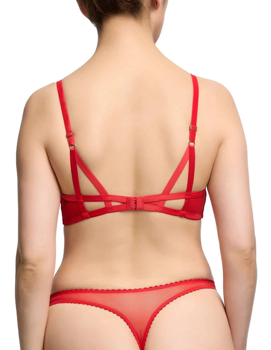 Dita Von Teese Lavinia Flame Plunge Bra Red by Dita Von Teese