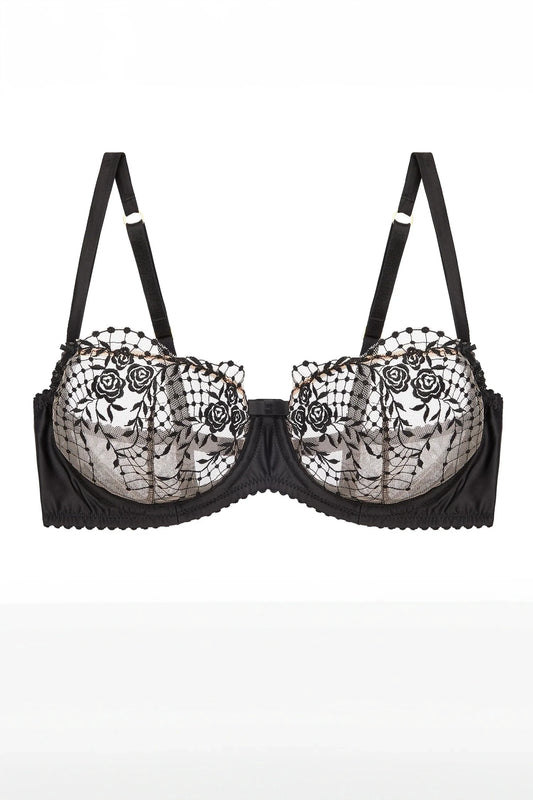 Dita Von Teese Julie's Roses Underwire Bra Black by Dita Von Teese