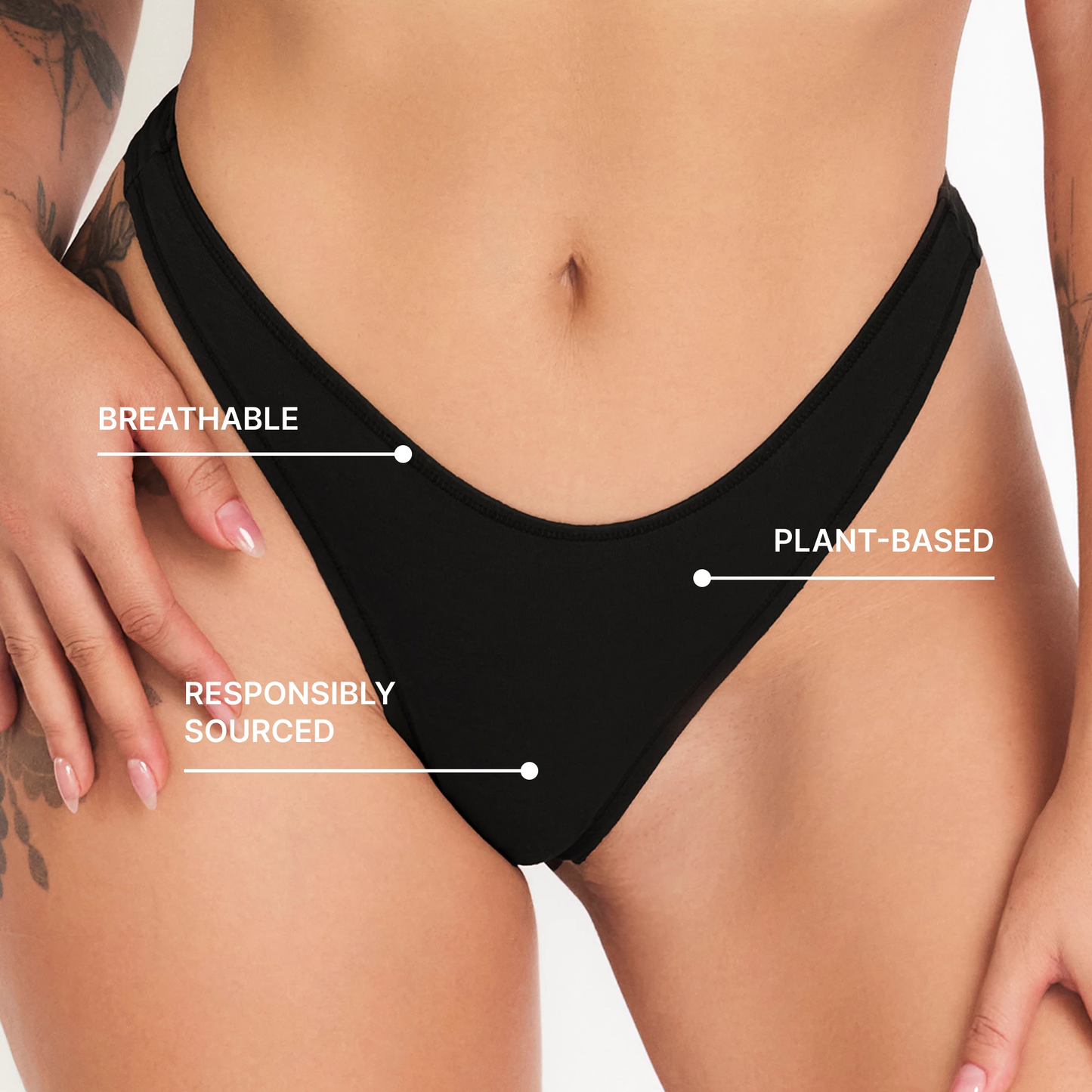 Hemp Hemp Thong - Ultra-Light Breathable Comfort with Natural Hemp Fiber in Black by Net Positive