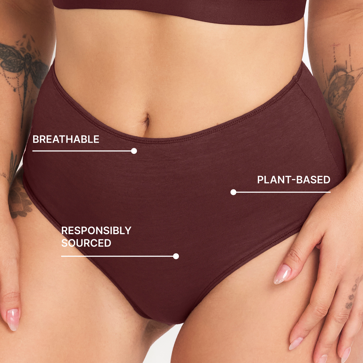 HempComfort High-Rise Brief - Breathable Antimicrobial Hemp and Organic Cotton Comfort for Everyday Wear