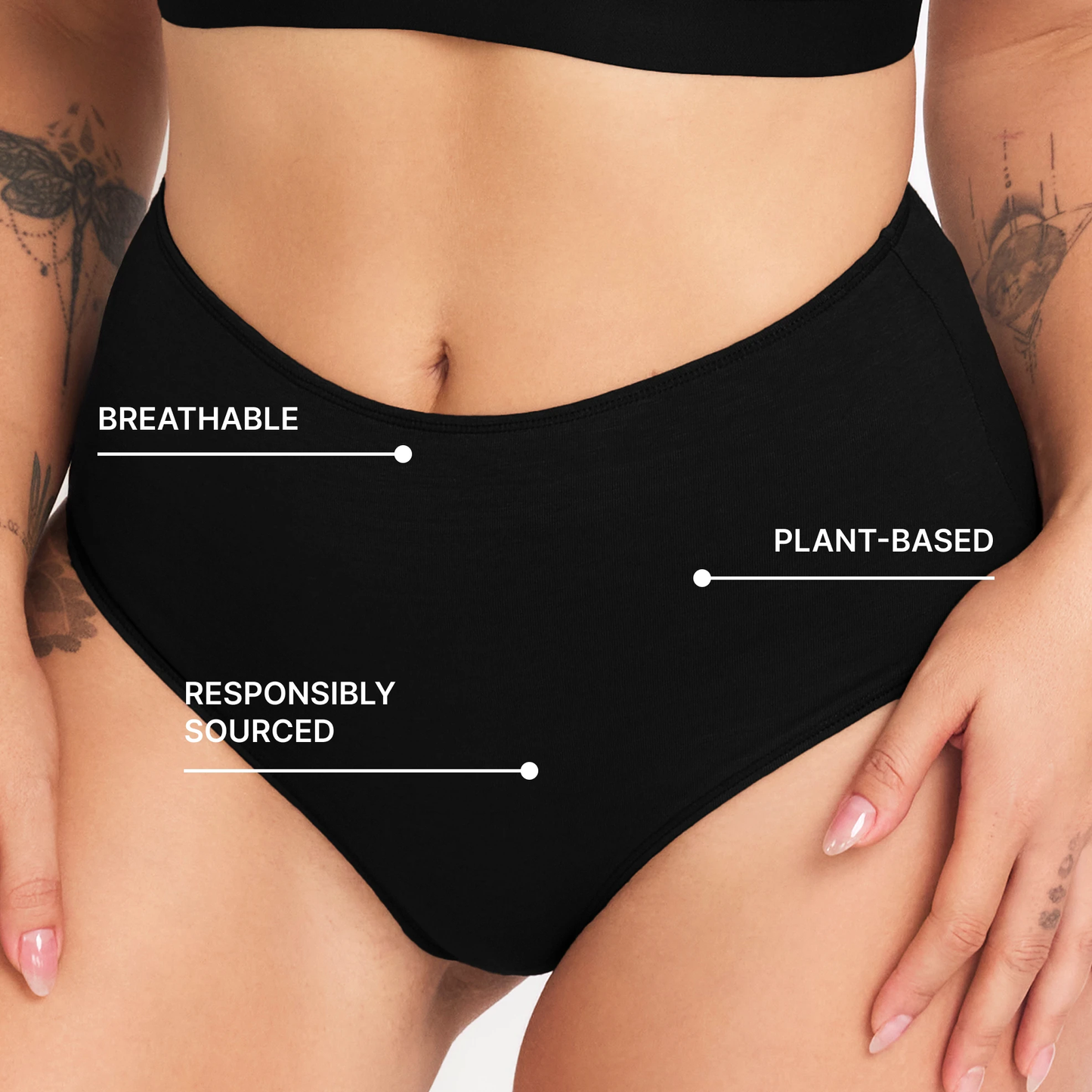 EcoHemp High-Rise Brief - Naturally Breathable Comfort with Hemp and Organic Cotton by Net Positive