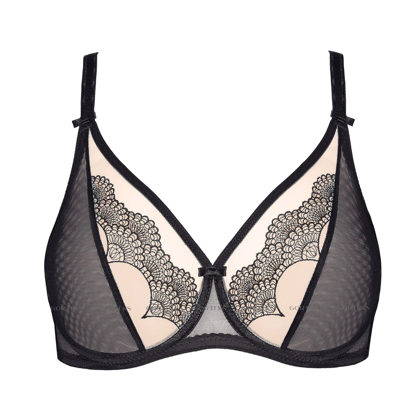 Sheer Full Plunge Underwire Bra Gorteks Heidi - Ansley Effect