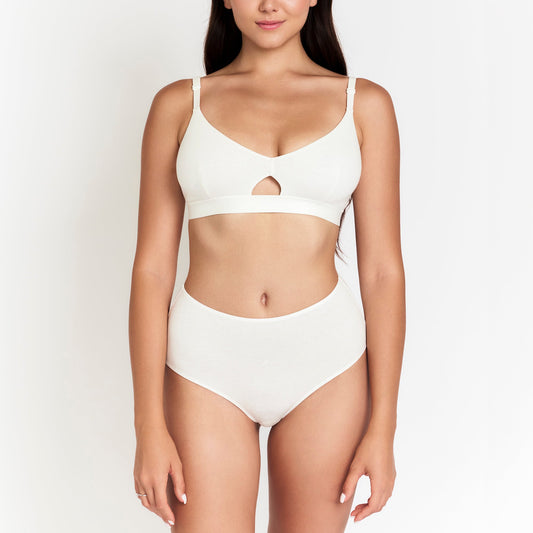 Meow High-Rise Brief - Naturally Breathable Hemp and Organic Cotton for Cloud-Soft Comfort and Secure Coverage