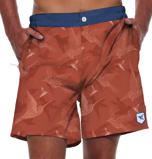 Mens Luxury Swim Trunks | El Colibrí by Live Kolibri