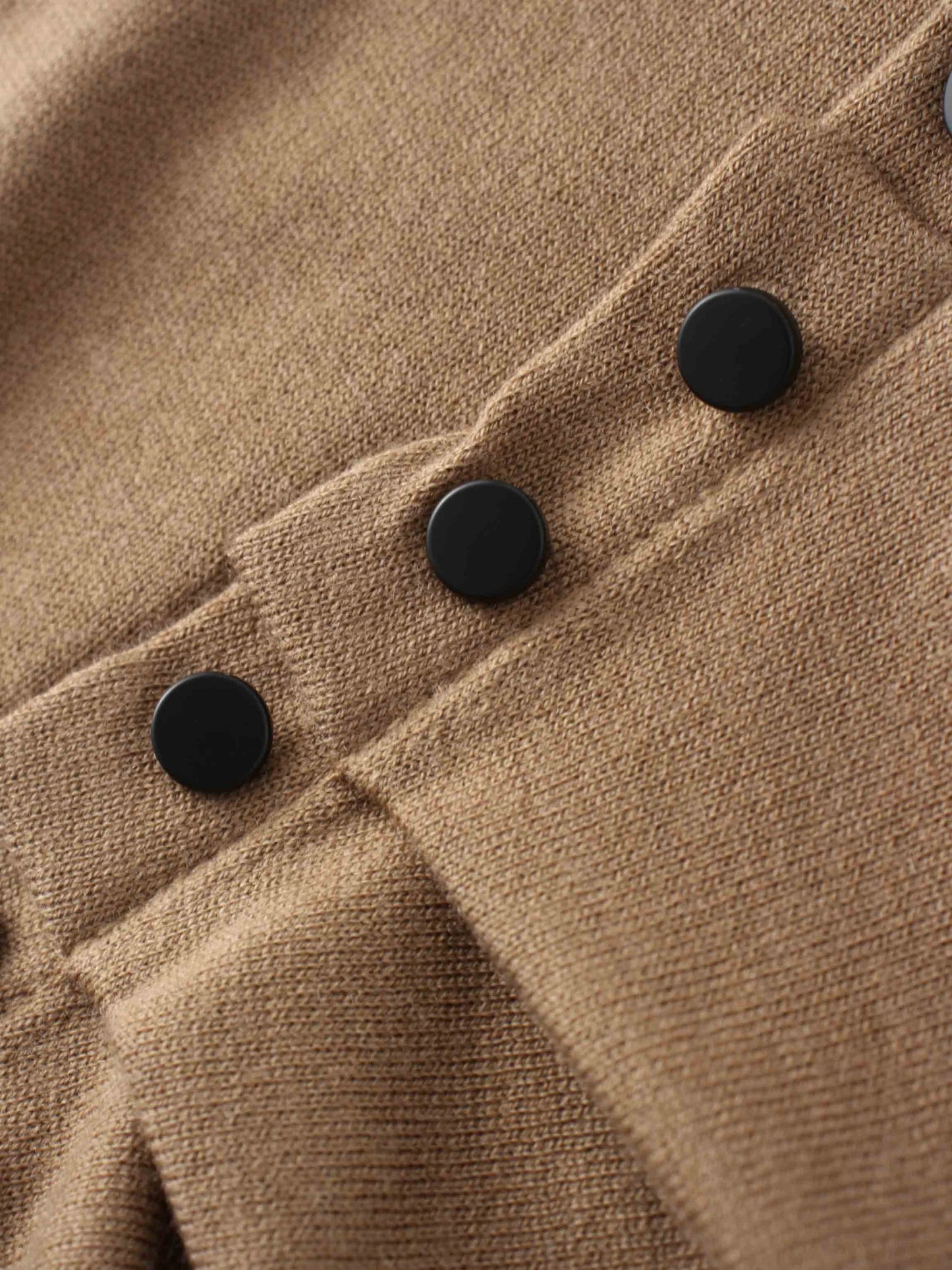 Side Shirred Button Down Knit-Camel by TARI