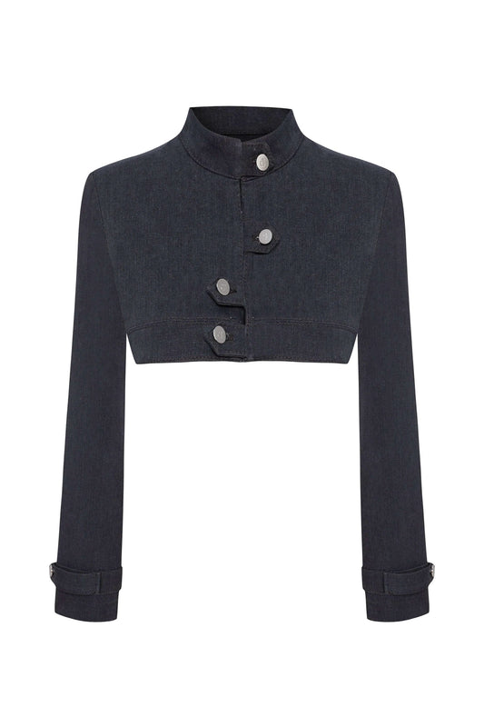 JENDUE Dark Dreams Denim Jacket - Cropped & Stylish by Jendue