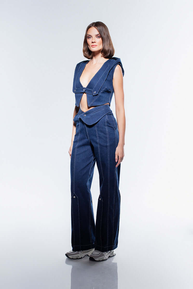 Sylvie Muse Denim Pants – Midnight Blue