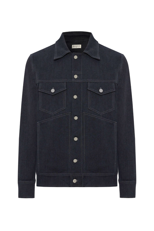 JENDUE Livorno Denim Jacket - Men's Dark Wash Jean Jacket by Jendue