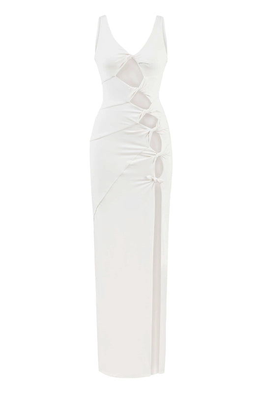 JENDUE Sara Dress - Elegant Cut-Out Maxi | Event Wear by Jendue