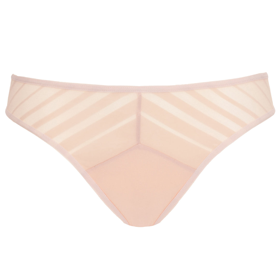 Gorteks Luna Blush Sheer Striped Bikini Panty