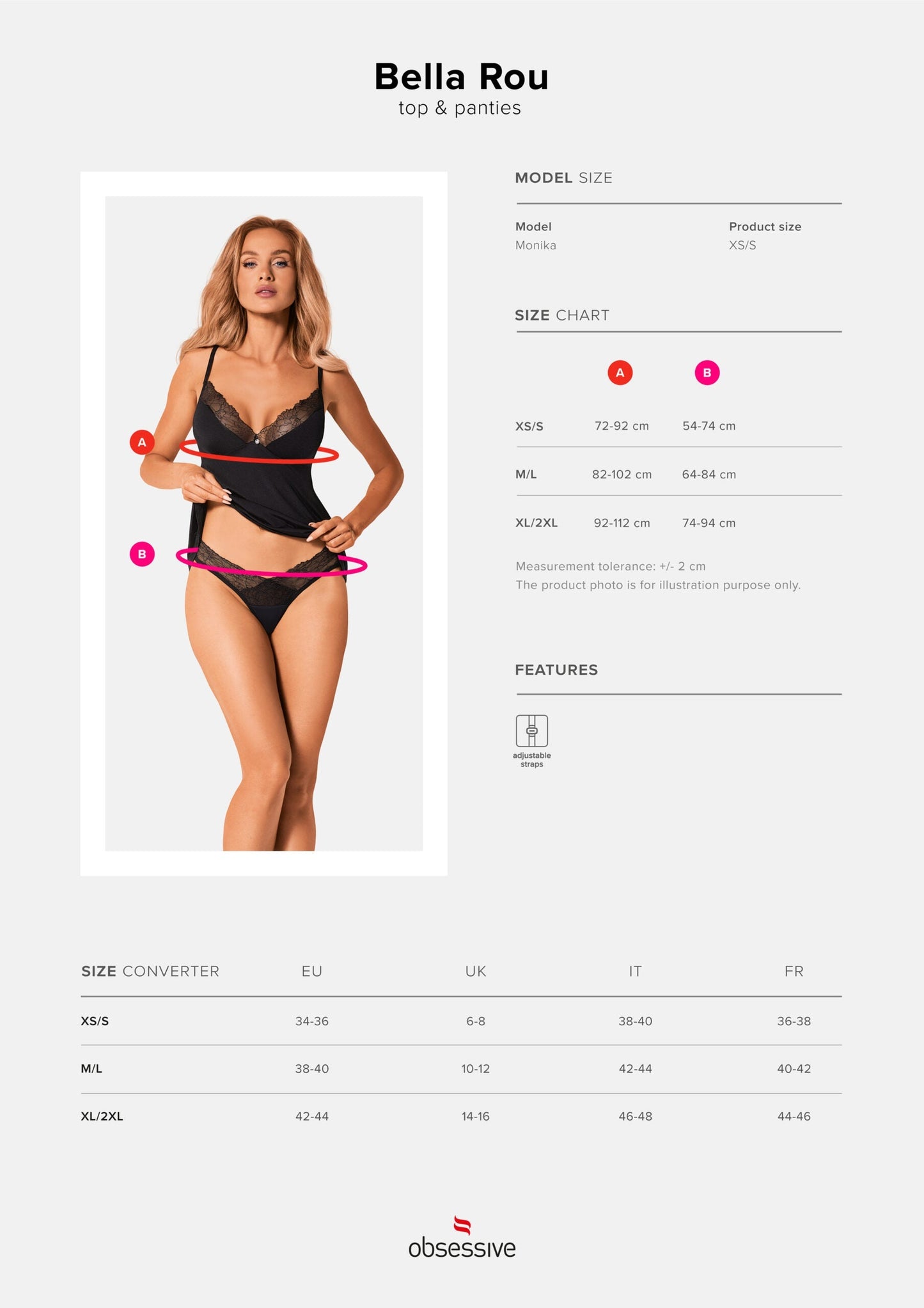 Obsessive Bella Rou Tank Top & Thong Panty