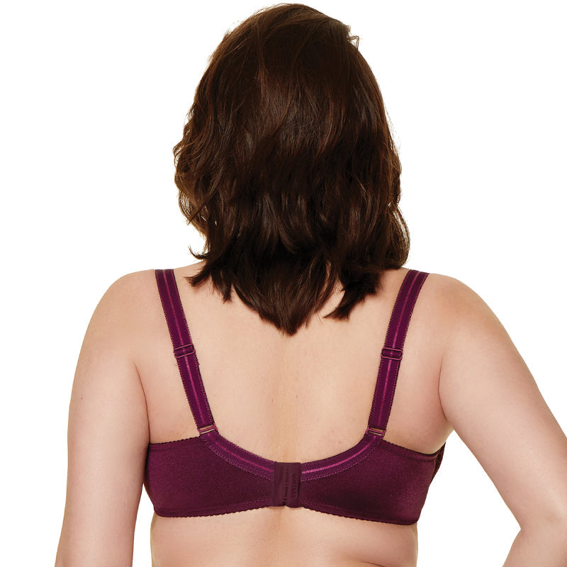 Sheer Mesh Balconette Bra Pamela Aubergine-3