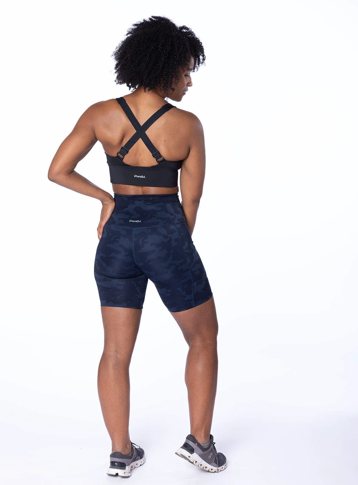 Hi Five High-Waisted Biker Short – Looker (Navy Camo) by Handful