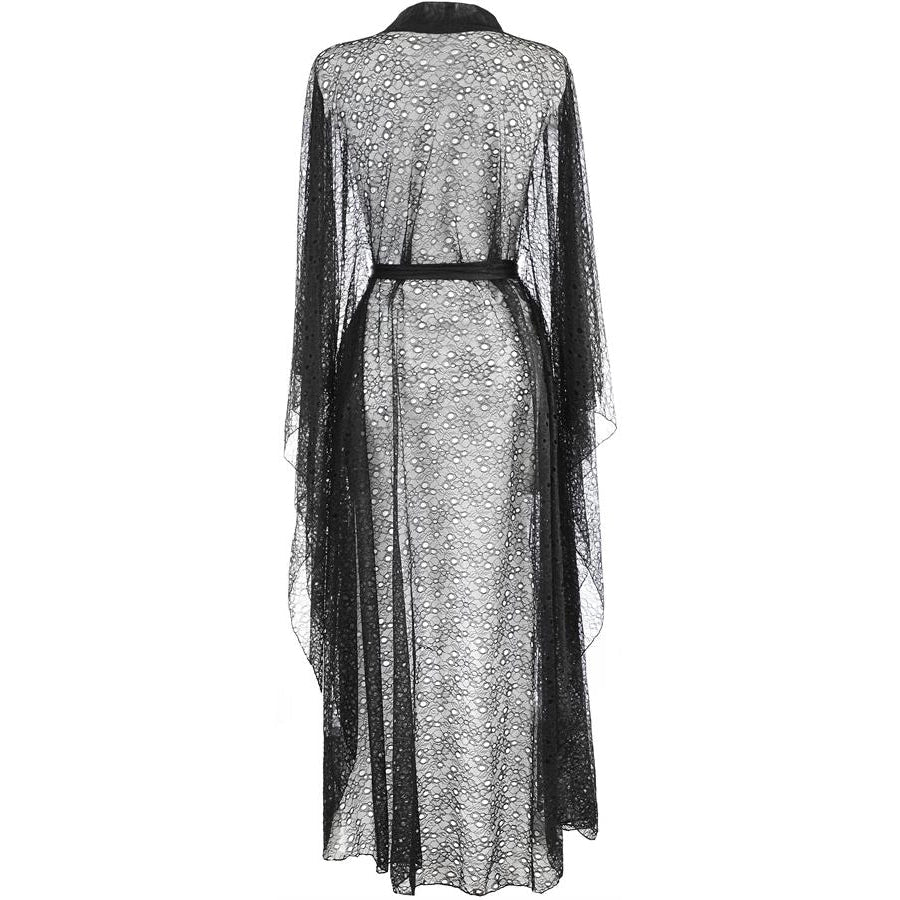 Axami Black Panther Sheer Lace Robe-3