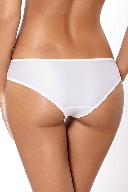 PariPari Athina Sheer Embroidered Bikini Panty White