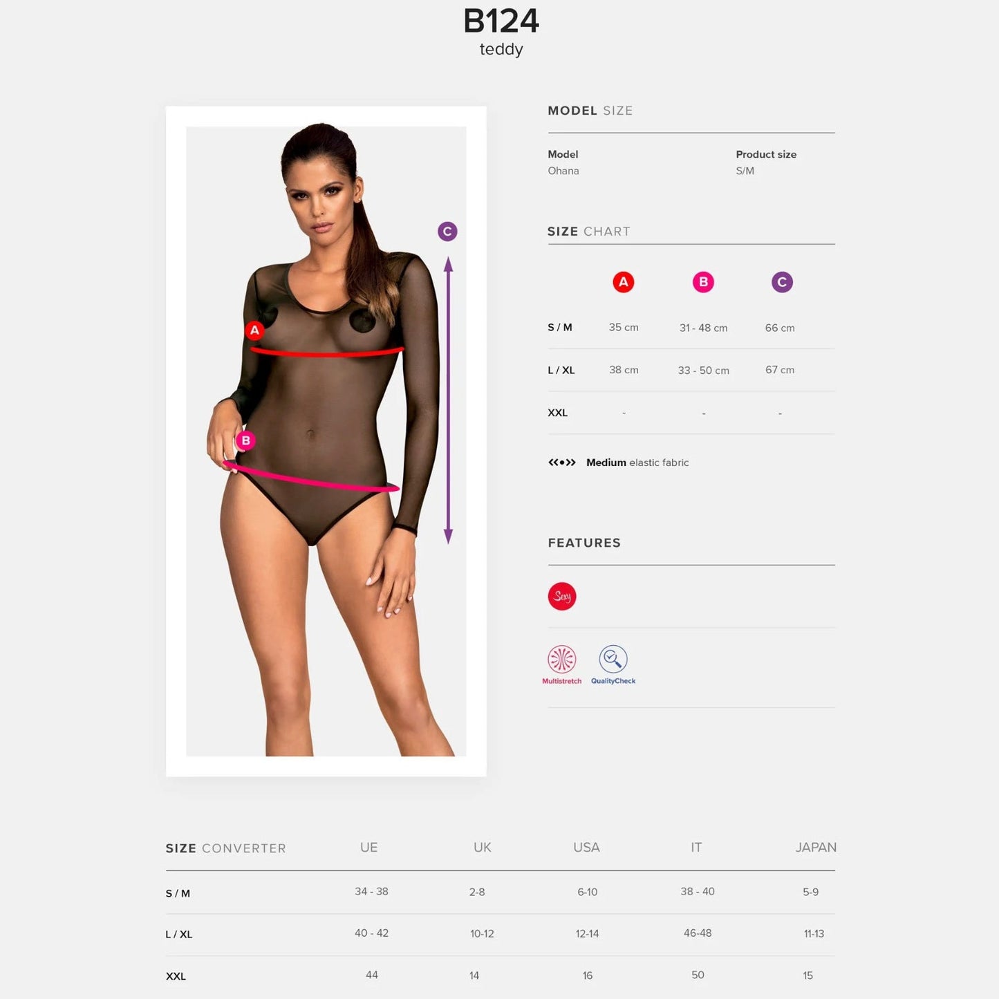Obsessive Senia Sheer Bodysuit