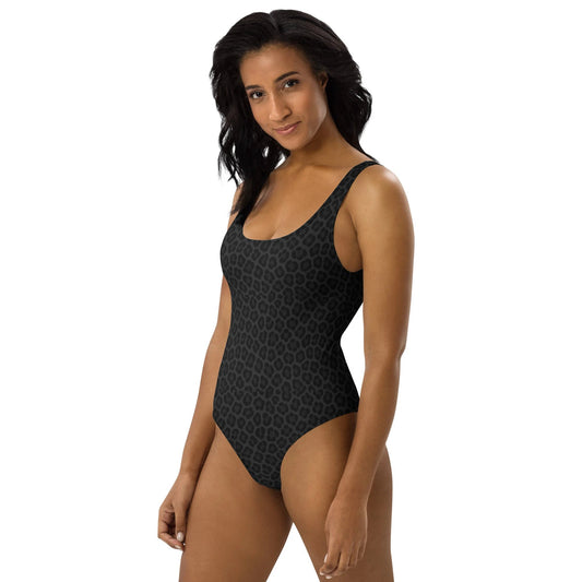 Black Panther Print One-Piece Swimsuit by Coral Cove by Lakeshore Lifestyles