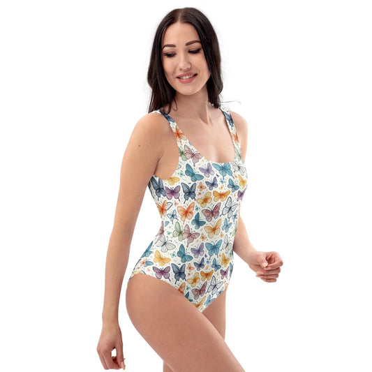 Butterfly Dreams Print One-Piece Swimsuit by Coral Cove by Lakeshore Lifestyles