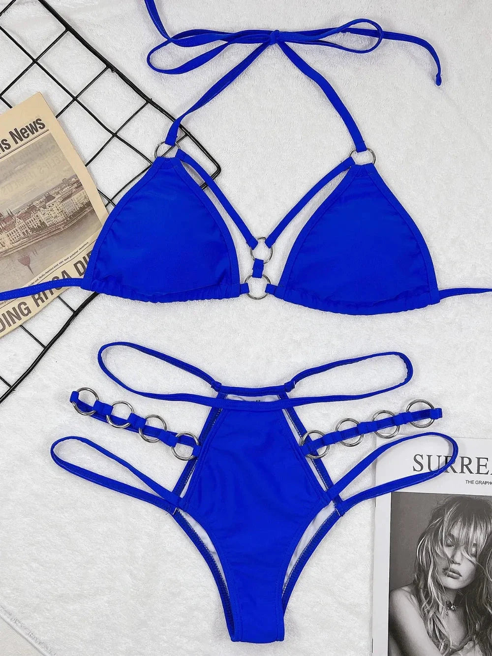 Cutout Halter Neck Two-Piece Bikini Set by Trendsi