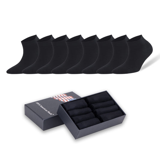 Women's Bamboo Low Cut Ankle Socks – Soft, Thin & Breathable | 8 Pairs with Gift Box-1