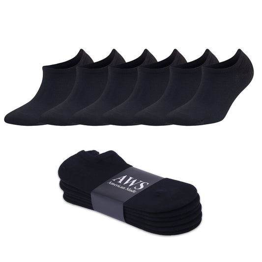 6 Pairs Men's Bamboo No Show Sneaker Socks Ultra Soft Moisture-Wicking Size 8-11.5-1