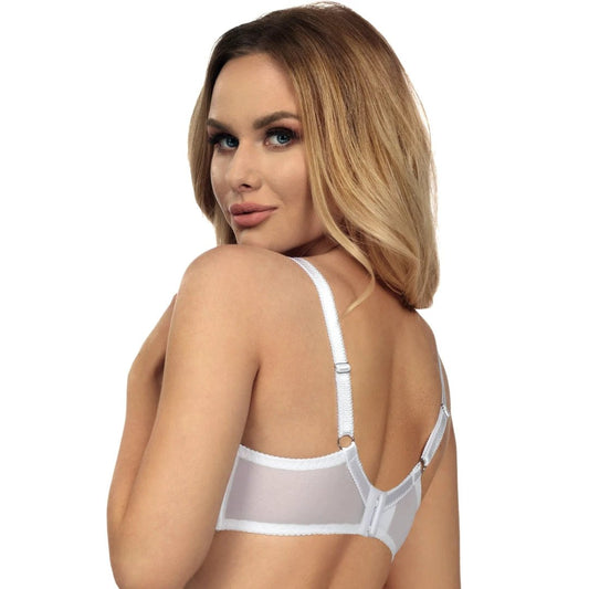 Sheer Lace Soft Cup Bra Coco White by Wiesmann Lingerie