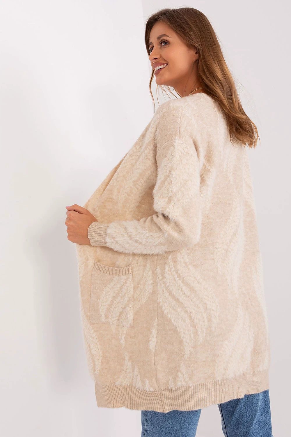 Cozy Variegated Bedspread Cardigan for Everyday Wear by AT