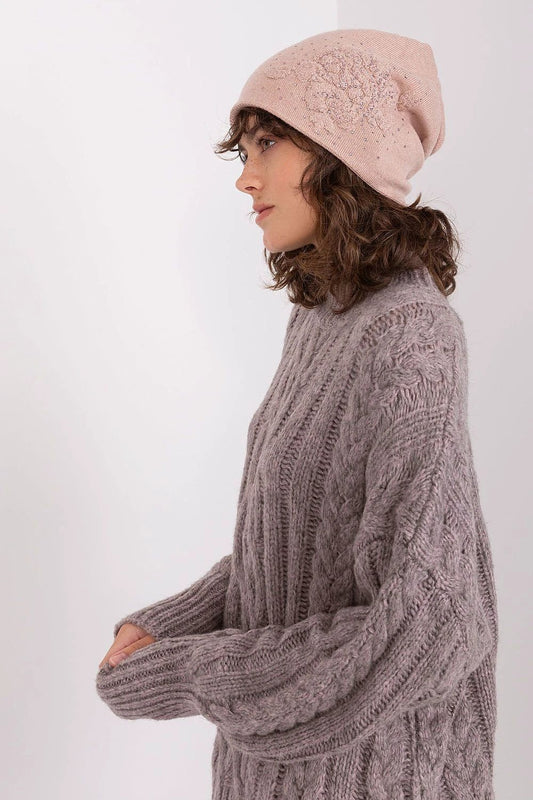 Cap AT Warm Winter Cashmere Beanie For Women Rhinestone by AT