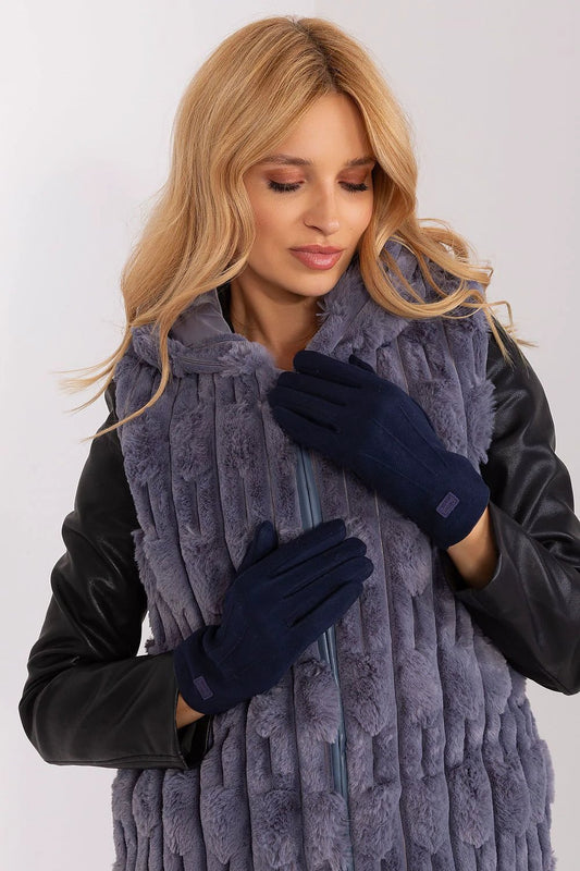 Insulated Womens Gloves With Embroidered Flower Touchscreen by AT