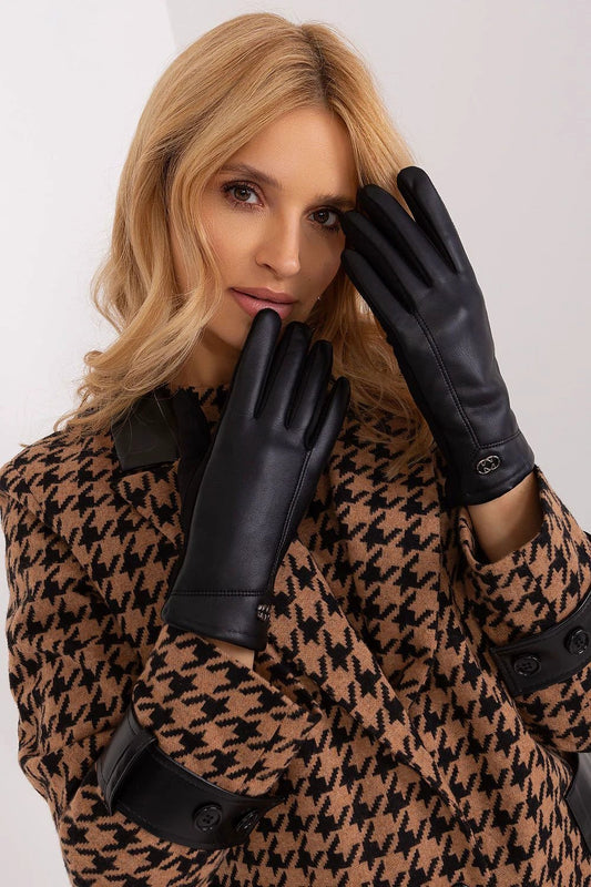 Elegant Women's Embroidered Flower Insulated Gloves by AT