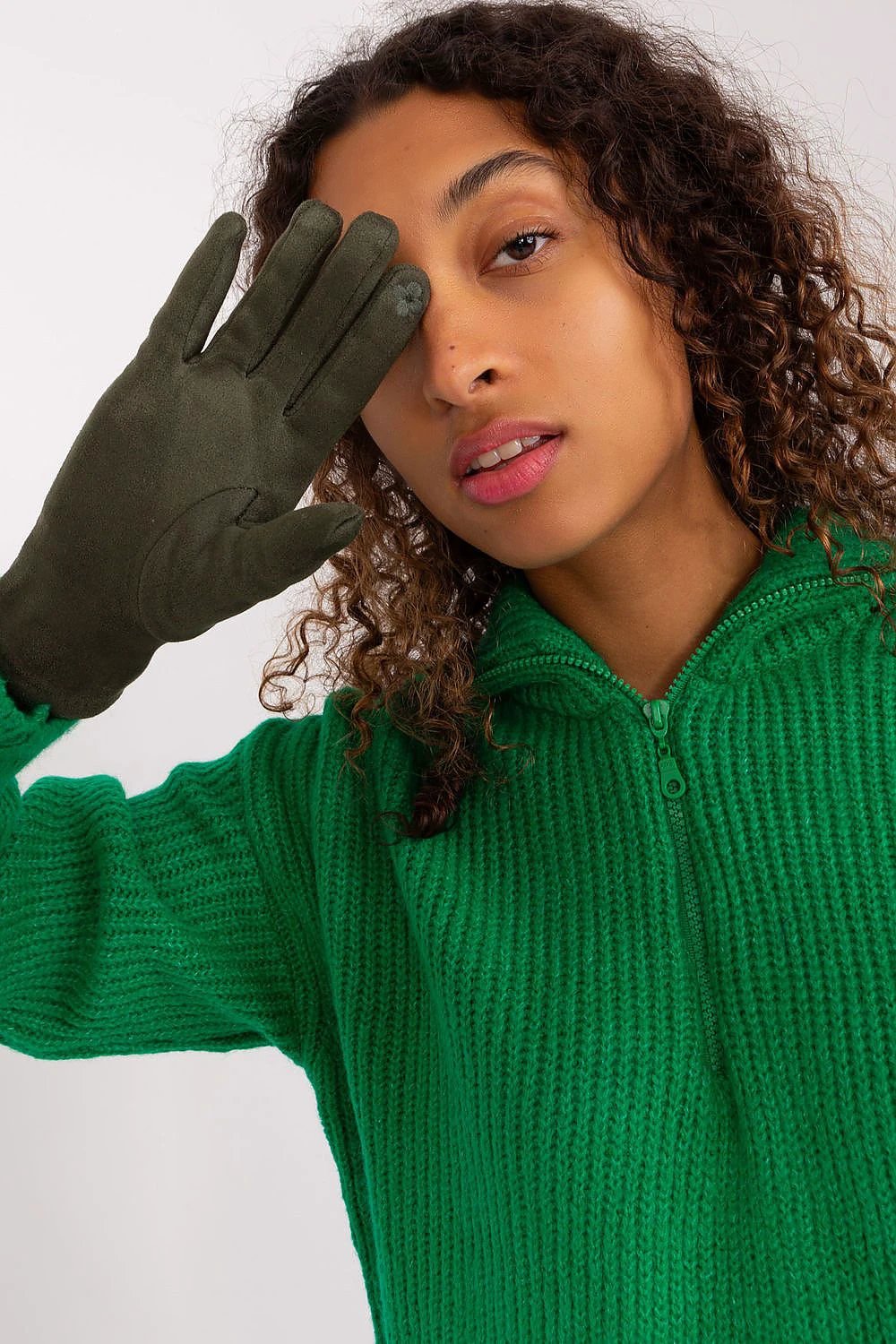 Womens Insulated Touchscreen Gloves With Floral Embroidery by AT