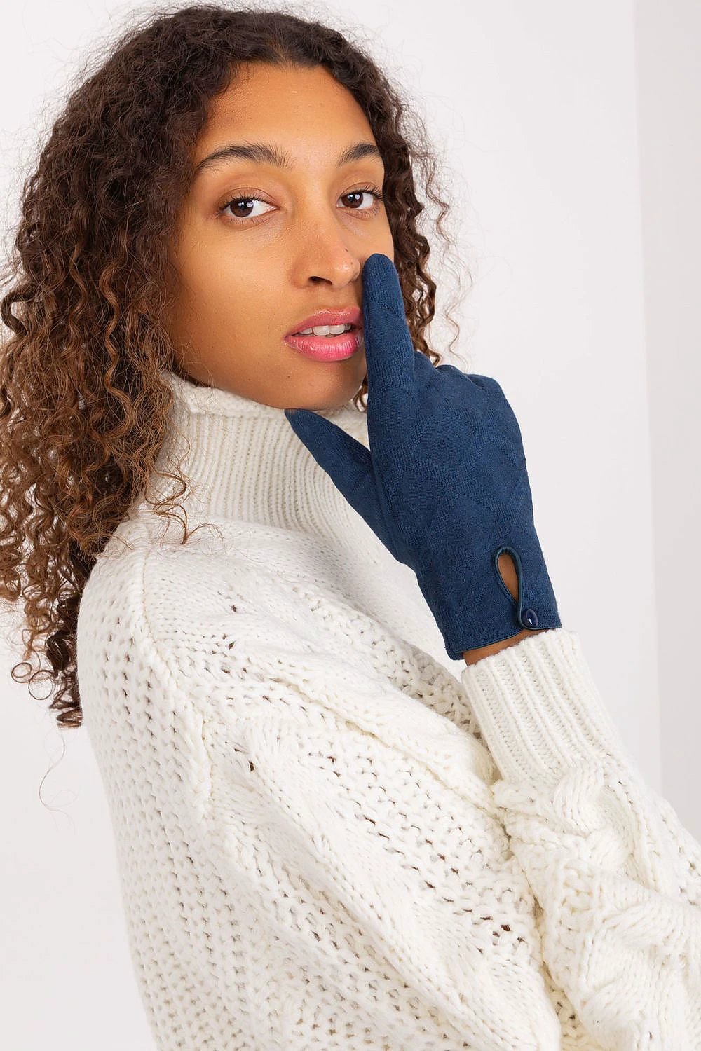 Elegant Women's AT Insulated Gloves With Geometric Pattern by AT