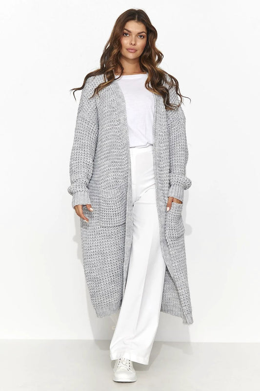 Numinou Cardigan for Women Pockets Open Front Knee Length by Numinou