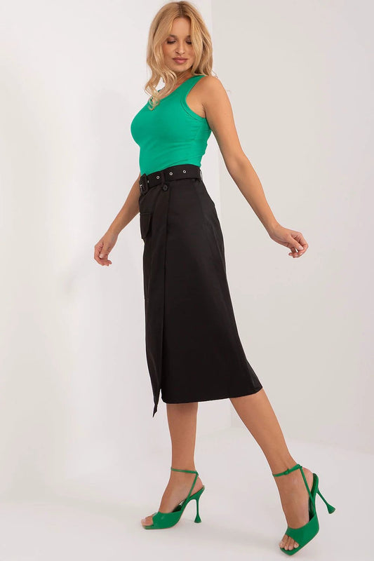 Skirt Factory Women's Envelope Front Cotton Skirt - Comfortable and Versatile for Daily Wear and Work by Factory Price
